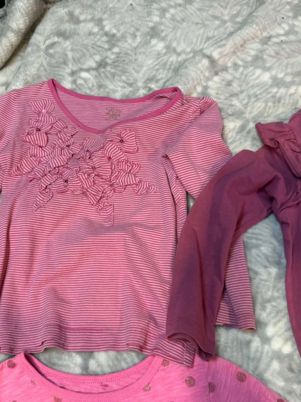 Carter's Pink & Berry Girls' Long-Sleeve Tees - Set of 3